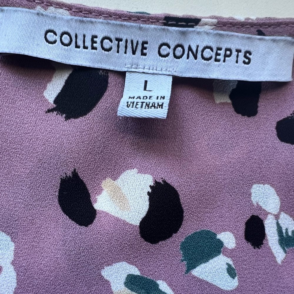 Collective Concepts Women's Floral Print Blouse Mauve - Picture 4 of 7